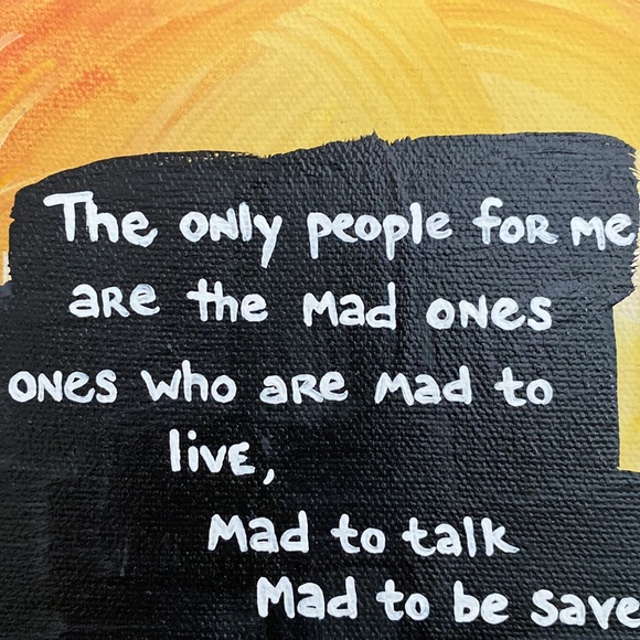 Original Jack Kerouac Quote Acrylic Painting  8x10 unframed canvas - Picture 2 of 7
